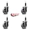 Service Caster 4'' Semi Steel Wheel Swivel 1'' Expanding Stem Caster Set, 4PK SCC-EX20S414-SSS-1-4 - alternate 4